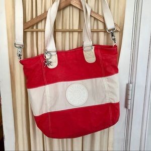 Kipling Striped Tote